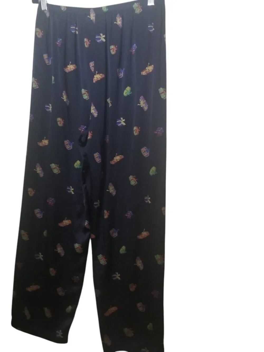 Vtg Cacique Silk Christmas Women's Pajama Pants Sz M
